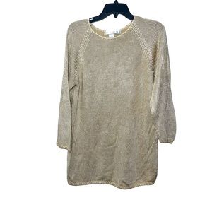 The Limited Womens Size Small Tunic Sweater Beige Tan Gold